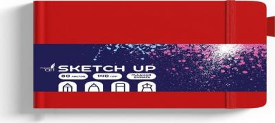 Скетчбук Sketch Up. Красный, 80 листов, А5, горизонтальный
