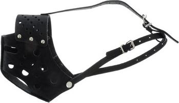 н34ч/ 32002 Намордник кожаный 34 размер 34см, цвет черный, н34ч – фото 6