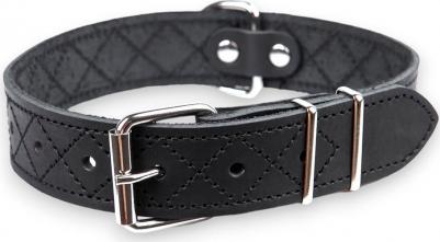 Ошейник для собак Новара, ширина 3,5 см, длина 65 см, черный