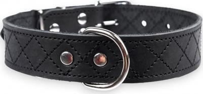 Ошейник для собак Новара, ширина 3,5 см, длина 65 см, черный – фото 1