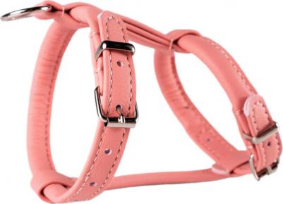 Шлейка круглая для кошек и собак Candy, обхват шеи 21-29 см, обхват груди 27-35 см, розовая