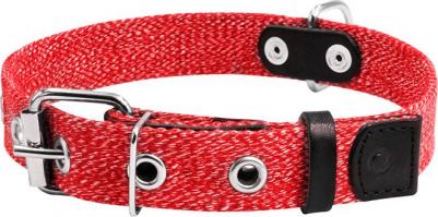 Ошейник х/б тесьма (ширина 20 мм., длина 31 - 41 см., Красный) – фото 2