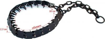 Ошейник для собак строгий, пластинчатый, вороненый, 60 см x 27 мм x 1,5 мм – фото 7