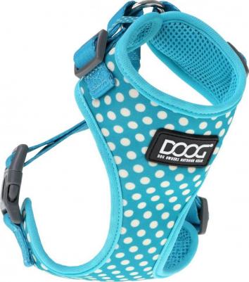 Шлейка для собак "NEOFLEX Snoopy", голубая в белую крапинку, S, 32-44см – фото 6