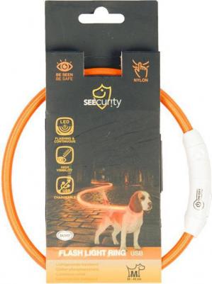 Ошейник для собак повседневный, обхват шеи 40-45 см, нейлон, оранжевый – фото 4