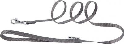 Поводок нейлоновый для собак Club, 120x1,5 см, серый