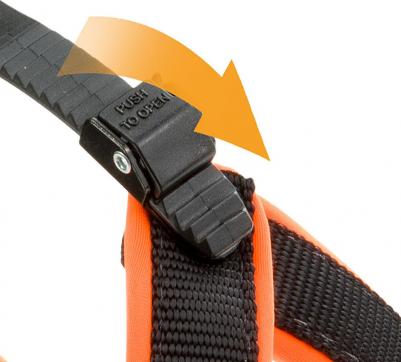 Шлейка для собак Agila Fluo (A=B 44/52см 20мм, Оранжевый) – фото 7