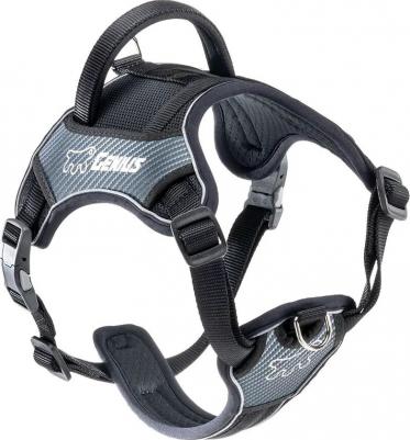 Шлейка для собак GENIUS с автоматическими замками, размер M, цвет черный