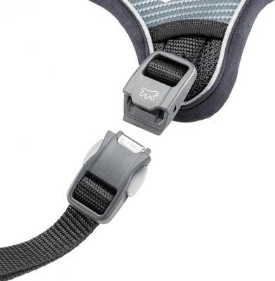 Шлейка для собак GENIUS с автоматическими замками, размер M, цвет черный – фото 6