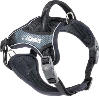 Шлейка для собак GENIUS с автоматическими замками, размер S, цвет черный – фото 8