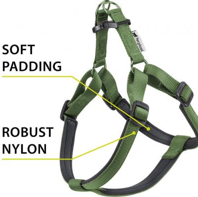 Шлейка для собак на мягкой подкладке Daytona Medium, обхват шеи 42-48 см, обхват груди 43-52 см, оливковый – фото 5
