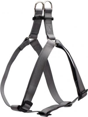 Шлейка нейлоновая для собак Easy P, объем шеи 45 см, объем груди 63 см, серая