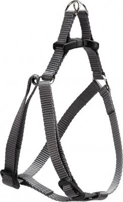 Шлейка нейлоновая для собак Easy P, объем шеи 54 см, объем груди 78 см, серая