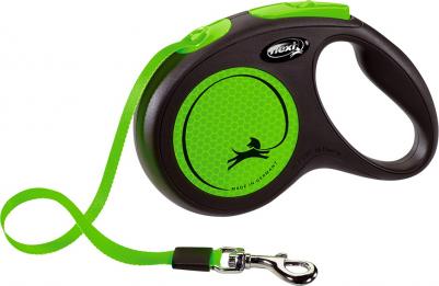 Поводок-рулетка FlexiNew Neon M Tape 5m зеленый – фото 19