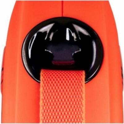 Поводок-рулетка Xtreme tape L 8 м, 55 кг, черно-оранжевый – фото 3