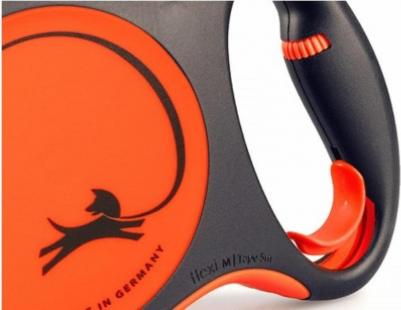 Поводок-рулетка Xtreme tape L 8 м, 55 кг, черно-оранжевый – фото 5