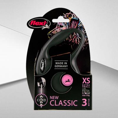 Рулетка для собак Classic Basic Mini (до 8кг) трос 3м черная – фото 4