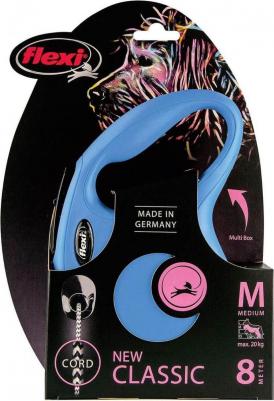 Рулетка для собак Classic Long M (до 20кг) трос 8м синяя – фото 11