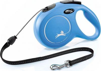 Рулетка для собак Classic Long M (до 20кг) трос 8м синяя