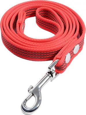 Поводок для собак Апорт, капроновый с латексной нитью, красный, 20 мм 3 м
