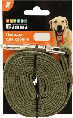 Универсальный поводок для собак, брезент, зеленый, длина 5 см – фото 3