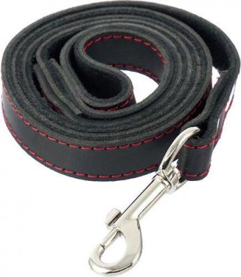 20 ммх120 см поводок для собак кожаный простой простроченный коричневый