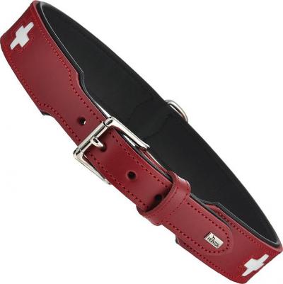 Ошейник Collar Swiss 60 (47-54см) кожа красный/черный для собак – фото 4