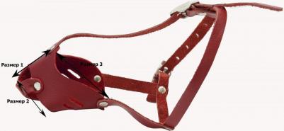 04015012 Намордник кожаный цельнокроеный (йоркширский терьер) – фото 1