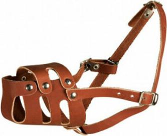 04015012 Намордник кожаный цельнокроеный (йоркширский терьер) – фото 2