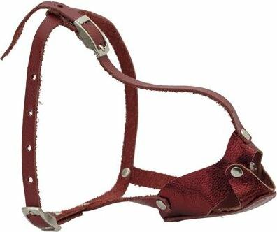 04015012 Намордник кожаный цельнокроеный (йоркширский терьер) – фото 3