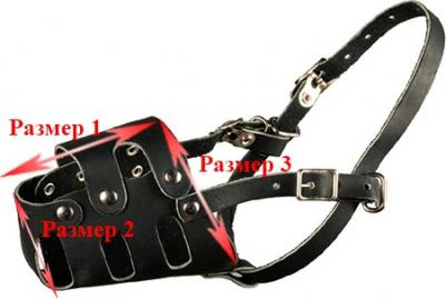 намордник для ротвейлера цельнокроеный кожаный – фото 1