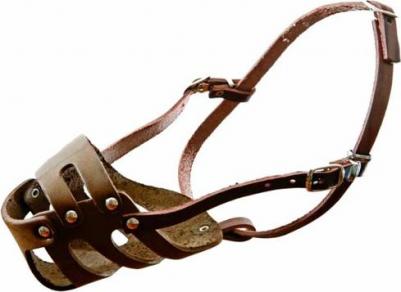 намордник для ротвейлера цельнокроеный кожаный – фото 2