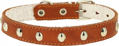 ошейник для собак кожаный с синтепоном 35 мм/50-64 см