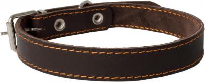 Ошейник для собак повседневный, обхват шеи 50 см, кожа, металл, черный