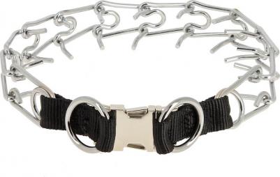 Ошейник для собак строгий, обхват шеи 64 см, ширина 2,5см, серебряный