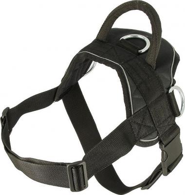 Шлейка капроновая универсальная с ручкой L, черный