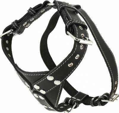 Шлейка кожаная с треугольником однослойная ширина 25мм шея 44-60см,гр.69-77