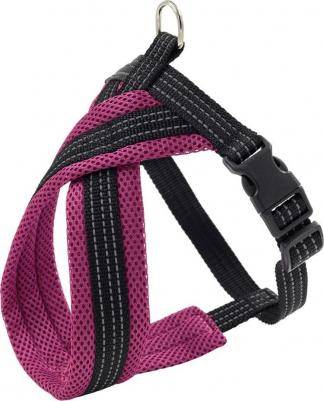 Шлейка нейлон Х-образная с мягкой подкладкой 25мм х 50см х 60/70см, фиолетовая