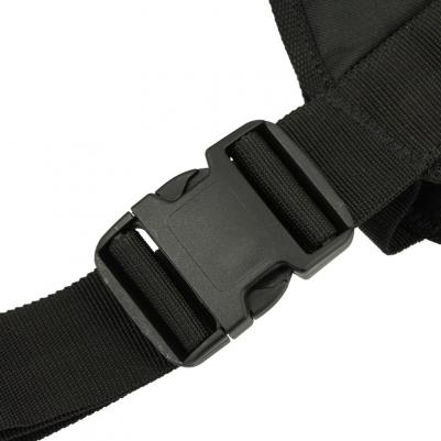 Шлейка нейлоновая с грудью M (шея: 60-70см, грудь: 70-90см), черный – фото 4