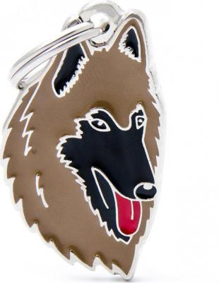 Адресник colors Бельгийская овчарка цветной средний