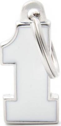 Адресник для собак Charms Номер 1 (1,4 х 2,5 см, Красный)
