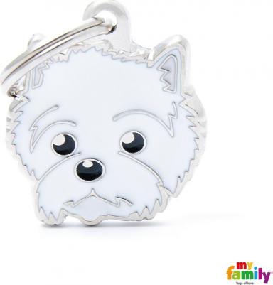 Адресник для собак Friends Вест-хайленд-уайт-терьер (2,5 х 2,5 см, )