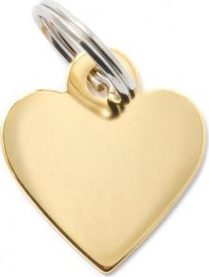 Адресник для животных Сердце золотое маленькое – фото 2