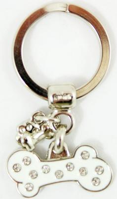 Брелок chic Косточка белый маленький