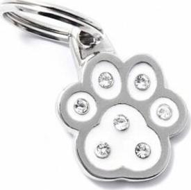 Брелок chic Лапка белый средний