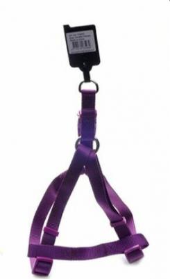 Шлейка для собак нейлоновая 15мм-35-60см, фиолетовый – фото 2