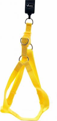 Шлейка для собак нейлоновая 15мм-35-60см, желтый