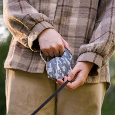 Рулетка для собак, S, до 15 кг, ремень 3 м, камуфляж – фото 2