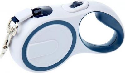 Рулетка с системой эффективного скручивания поводка, 3 м, до 18 кг, серо-синяя – фото 2