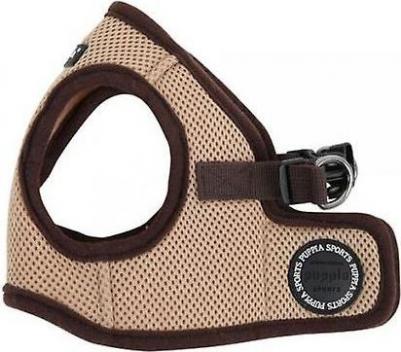 Шлейка Soft vest harness B, обхват шеи 36 см, бежевый/черный, XL – фото 1